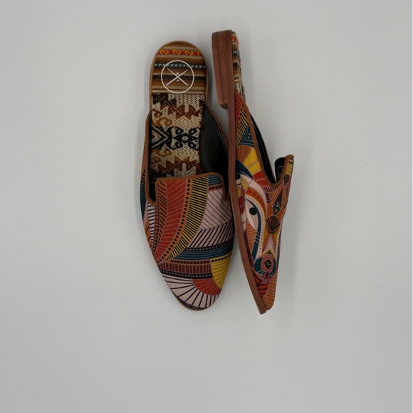 Cyprus Slide – Inkkas Inkkas Cyprus Bohemian Abstract Art Boho Free Spirit Closed Toe Hippie Slides 7